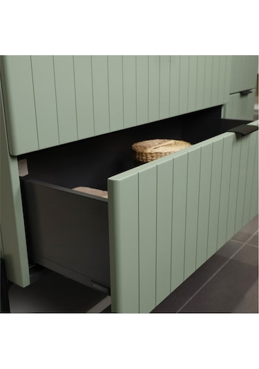 Kobos Noble 100 Cm Banyo Dolabı Seti Mint Yeşil
