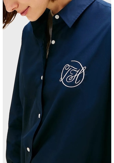 Tommy Hilfiger Bayan Gömlek Ww0ww48190 C1g Lacivert Lacivert