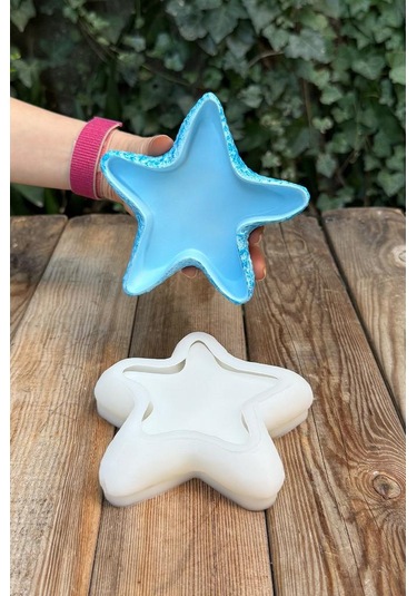 Deniz Yıldızı Silikon Kap Kalıbı Beyaz
