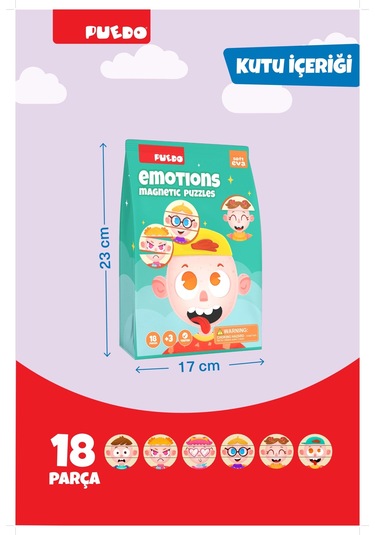 Puedo Manyetik Puzzle - Emotions Duygular