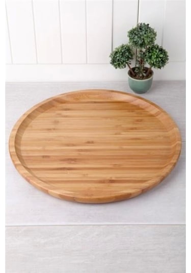 Bambu Sunum Tabağı 30 Cm Royaleks-yuv3030 Çok Renkli