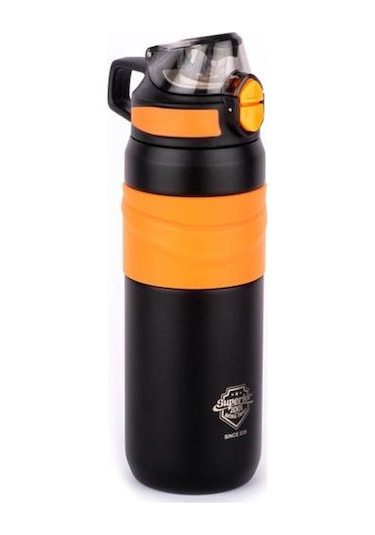 Okadı Siyah Pipetli Paslanmaz Çelik Termos 560ml