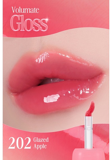 Clio Pigmentli Parlak Bitişli Dolgunlaştırıcı Lip Gloss Clıo Volumate Gloss 202 Glazed Apple