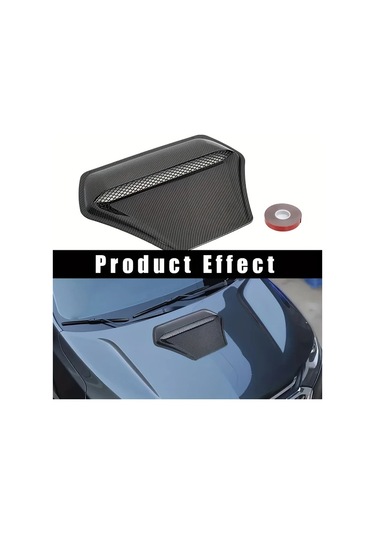 Dashanshop Karbon Fiber Hava Emme Kapağı - Jdm Siyah Abs Aerodinamik Motor Soğutma Ve Koruma