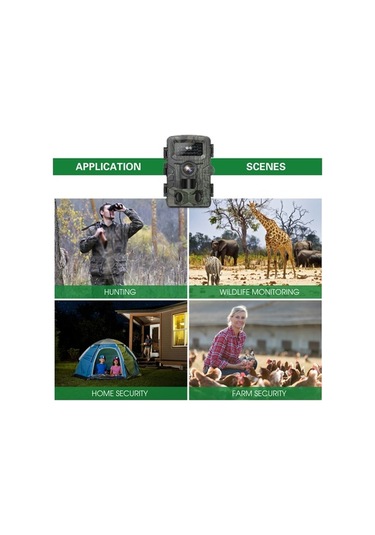 Dancemonkey 16mp Avcılık Kamerası, 1080p Ir Gece Görüşlü, Ip54 Su Geçirmez, 120 Geniş Açılı Video Kamera Çok Renkli