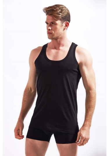 Josejuan 3'lü Erkek Atlet %100 Pamuk Suprem 3300-siyah - Beyaz - Gri Melanj