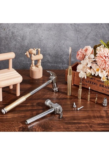 Willowhaven 5'li 1 Arada Mini Çekiç Tornavida Ceviz Kıracağı Ev Dıy Kamp Çok Amaçlı Çelik Başlı