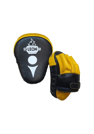 Aksaspor Leon Ultimate Hakiki Deri Boks Ve Kick Boks El Lapası Ellik Sarı