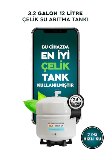 12 L Çelik Tank 15 Aşama Multi Mineral Su Arıtma Cihazı Hmaxs4512