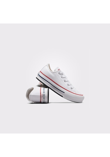 Converse Chuck Taylor All Star Eva Lift Canvas Platform Çocuk Beyaz Sneaker Düz 372862c Beyaz