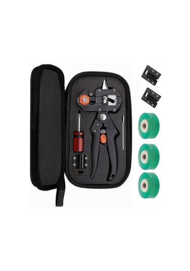 Qingmipy Profesyonel Aşı Makası Ve Budama Seti - 3 Değiştirilebilir Bıçaklı Yüksek Karbon Çelik Bahçe Aleti