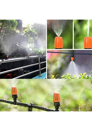 Mufunye 50 Adet Mikro Sprey Ayarlanabilir Akışlı Sulama Damlatıcıları, Bahçe Ayarlanabilir Yağmurlama Damla