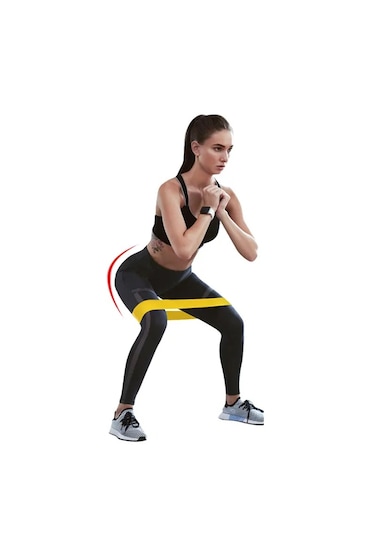 60 Cm Pilates Jimnastik Egzersiz Yoga Direnç Bandı Sarı-orta ...
