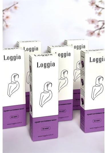 Eşarp Şal Kaydırmaz Özel Bant 50 Adet - Sabitleme Bandı Çift Taraflı Sabitleyici Eşarp Bandı