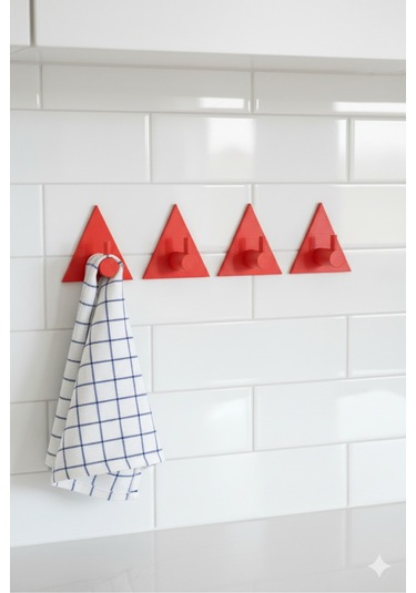 4 Lü Askılık Havlu Askısı, Bornoz Askısı, Kapı Arkası, Duvara Monte, Dayanıklı Malzeme, Turuncu 5 Turuncu