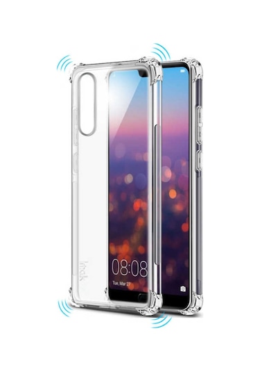 Huawei P20 Pro Kılıf Zore Nitro Anti Shock Silikon Kılıf Renksiz
