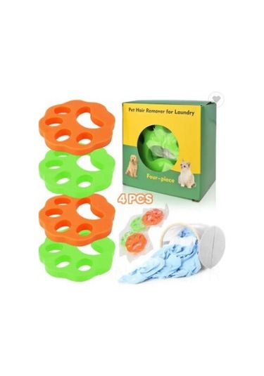 Hombey Kedi Tırnaklı Silikon Tüy Temizleyici - Çift Taraflı Yıkama Eliyebilen Giyim Tüy Alıcı Aleti 4 Adet 28g İngilizce Paket
