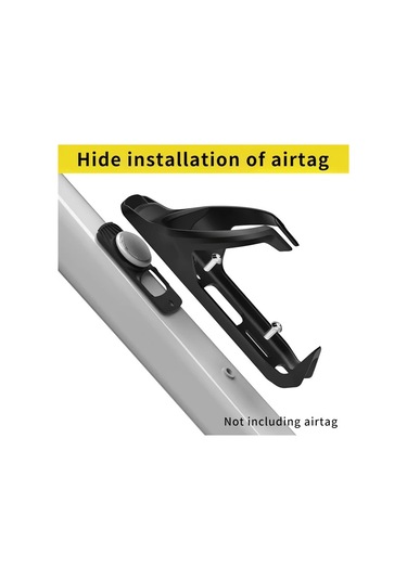 Dashanshop Siyah Bisiklet Şişe Tutucu Airtag Yuvası Hırsızlık Önleyici Yol Ve Dağ Bisikleti Siyah