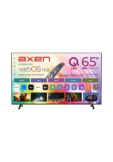 Axen AX65QMN252-0276 65" 165 Ekran UHD Webos Smart QLED TV
