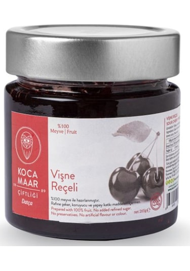 Kocamaar Çiftliği Vişne Reçeli Rafine Şeker İlavesi 265 G