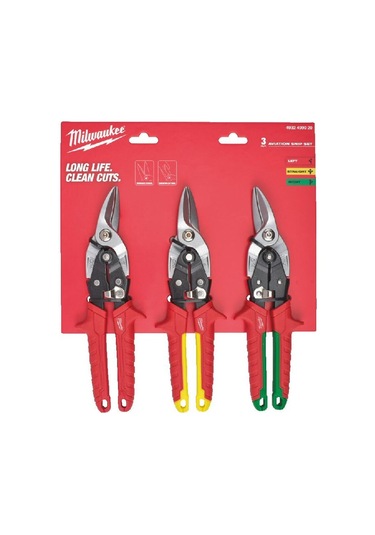 Milwaukee Kaportacı Makası 3'lü Set Sağ-sol-düz 4932499020