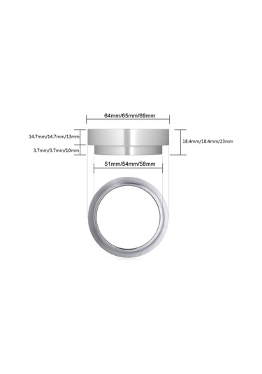 Suntek Alüminyum Kahve Dozlama Yedek Dozaj Hunisi Gümüş 51-mm
