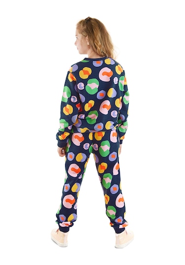 Denokids Mshb&g Renkli Lacivert Kız Çocuk Eşofman Takım Çok Renkli