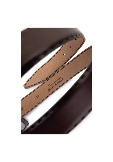 Tamer Tanca Erkek Hakiki Deri Kahverengi Kemer 184 5416 Erk Kmr Y25 Kahve Antık Kahverengi