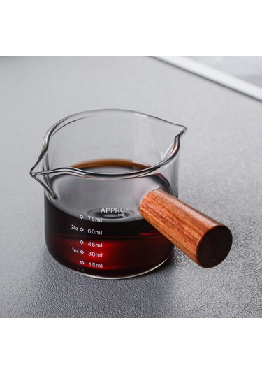 Suntek Barista Süt Barı Için Ahşap Saplı Şeffaf Çift A