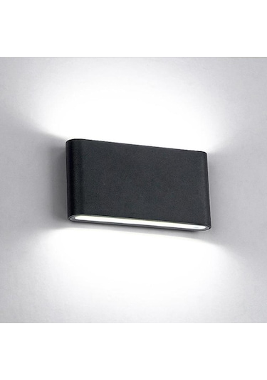 Suntek 3000k Suya Dayanıklı Led Yukarı Aşağı Duvar Lambası 12w Siyah