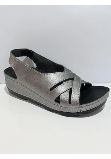 Aryan 37-759 Anatomic Kadın Dolgu Topuk Sandalet Siyah