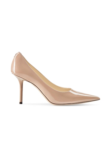 Jimmy Choo Parlak Rugan Deri Topuklu Ayakkabı - Pembe