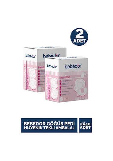 Bebedor Göğüs Pedi Hijyenik Tekli Ambalaj 40'lı 2 Adet