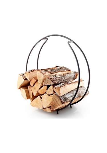 Odun İstifleme Rafı Yuvarlak Tasarım Metal Odunluk