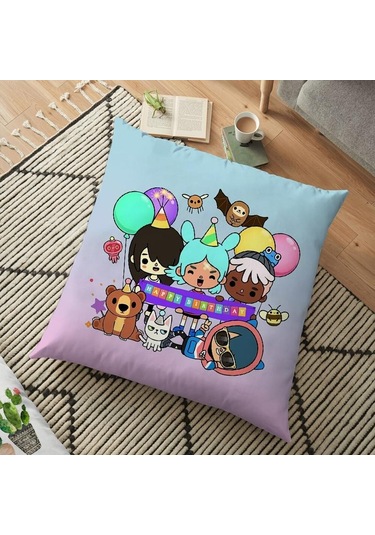 Toca Hayat Dünya Yastık Kılıfı Toca Boca Yastık Kılıfı Ev Sandalyesi Çocuk Odası Yumuşak Dekoratif Yastık Örtüsü 45 45 Cm 11