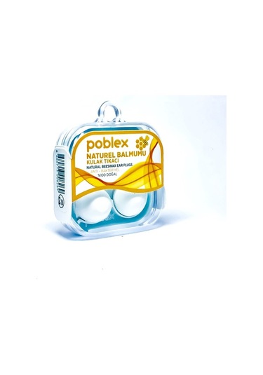 Poblex Naturel Balmumu Kulak Tıkacı - Kulak Koruyucu Tıpası 4'lü