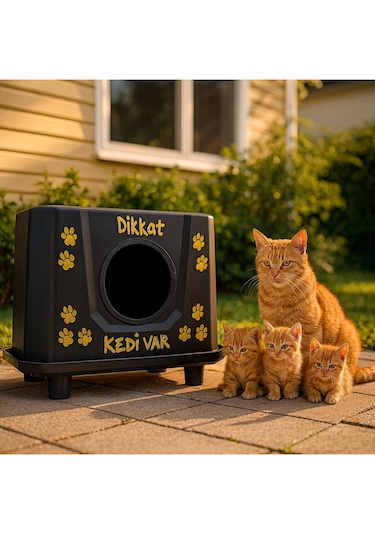 Kartepe Kedi Evi Kulubesi Outdoor Xl Yağmura Soğuğa Dayanıklı