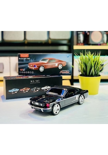 Wster WS-1967BT Ford Mustang GT 1967 Model Araba 10 W FM Radyo Bluetooth Hoparlör