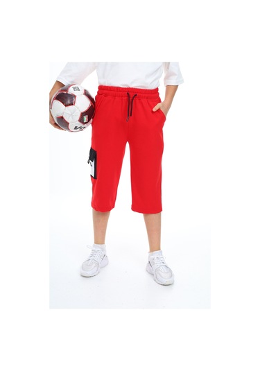 Erkek Çocuk Kargo Cepli Kapri Alt 12205 Kırmızı