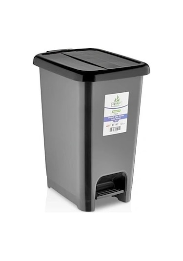 Ceymop Pedallı Slim Evsel Atık Çöp Kovası 50 L Gri