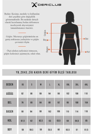 Dericlub Yb2043 Gerçek Deri Kadın Mont Yeşil Yeşil