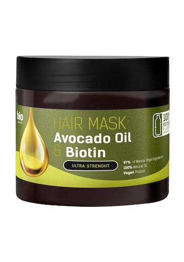 Organik Vegan Güclendirici Saç Maskesi Avocado & Biotin 295 Ml.