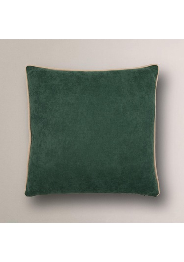 Efe Biye Detaylı Düz Kırlent Kılıfı Yeşil