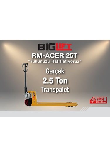 Big Lift Acer-25T 2.5 Ton Kırmızı Teker Transpalet