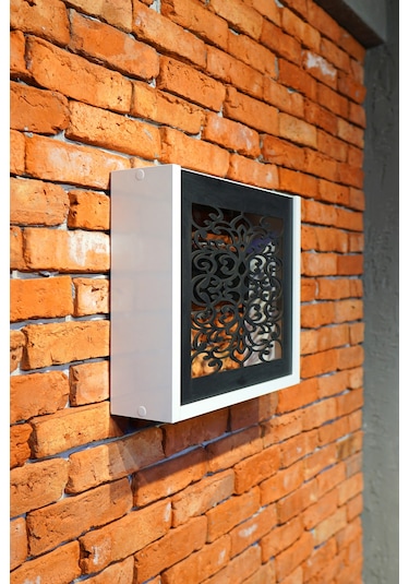 Modem Saklama Kutusu Sürgülü Yukarı Açılır 35 X 40 Motifli Siyah