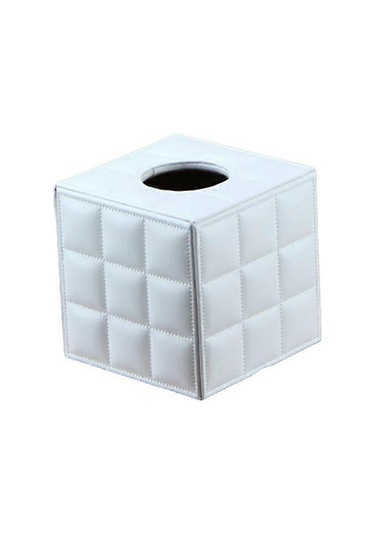 Kare Mendil Kutusu Tutucu Dekoratif Deri Mendil Kutusu Tutucu Modern Mendil Kutusu Banyo Lavabo Tezgahı İçin