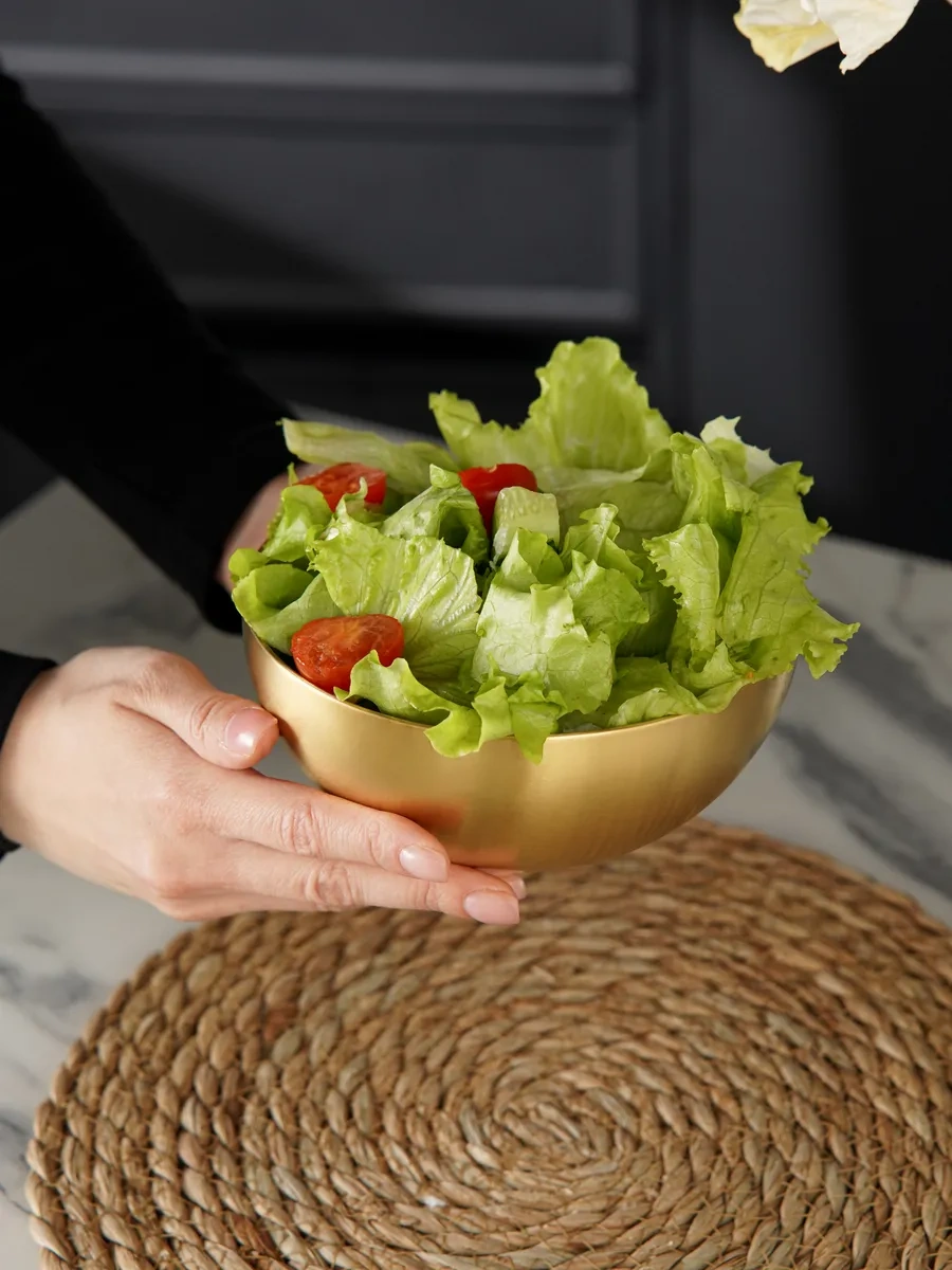 Skyphos Masanın Ortasına Metal Kase 800 Ml Çapı 15 Cm Salata Kasesi 311461115