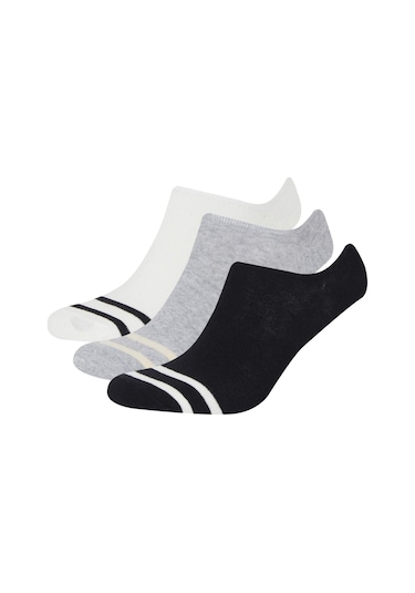 Defacto Erkek 3lü Pamuklu Sneaker Çorap D9950axnskr1 Çok Renkli