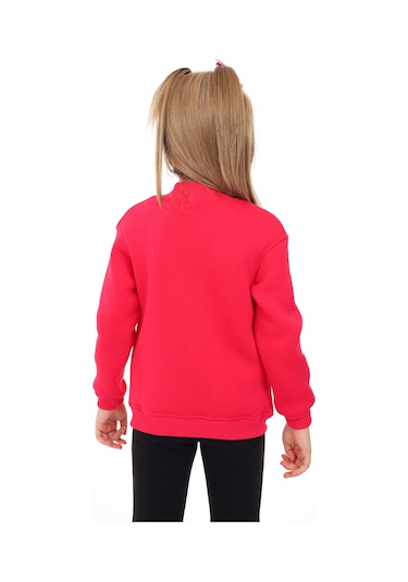 Toontoy Kız Çocuk Nakışlı Hırka Koyu Fuşya