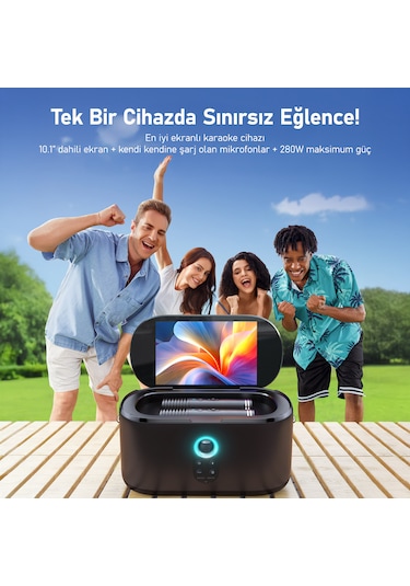 Ikarao Shell S1 280 W Karaoke Bluetooth 5.3 Hoparlör Seti